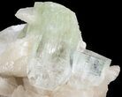 Zoned Apophyllite Crystals on Stilbite Association - India #44402-1